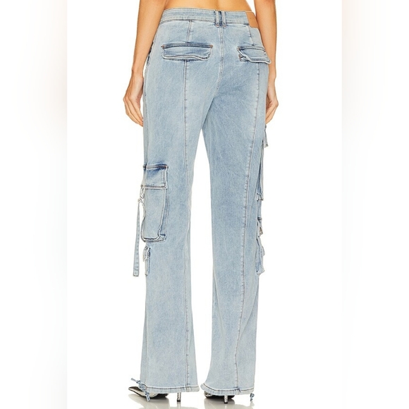 Retrofete Alejandra Cargo Pant in Vintage Celeste Size 24/27 - Picture 4 of 16